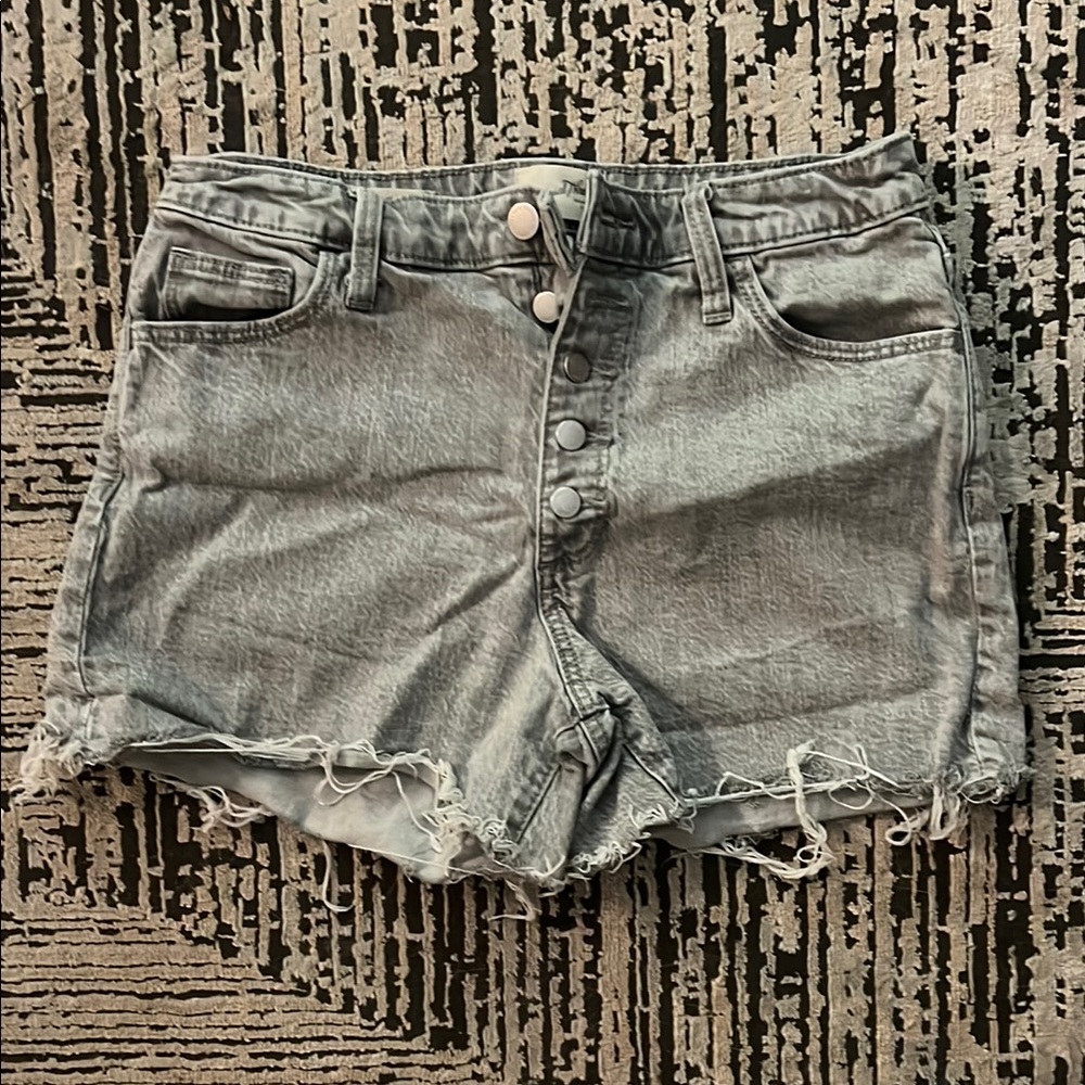 Universal Thread Gray Jean Shorts Casual Distressed Style